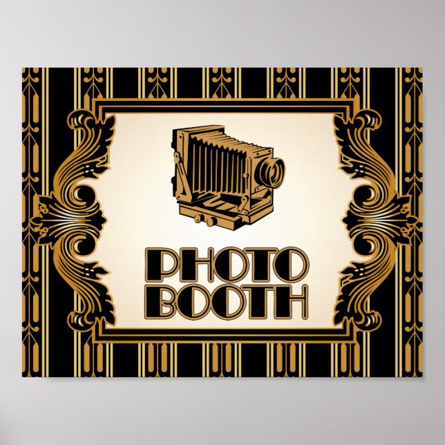 Pôster Cartaz de cabine de fotos de câmera antiga dos ano (Frente)