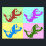 Pôster Cartaz de Cachorro Cartoon Pop Art<br><div class="desc">Cartaz de Cachorro Cartoon Pop Art</div>