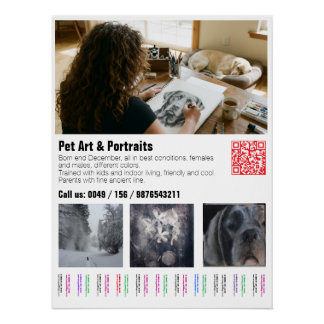 Pôster Cartaz de cachorro de designer Great Dane