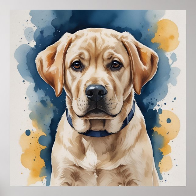 Poster Cartaz de Cachorro Labrador | Arte para Parede (Frente)
