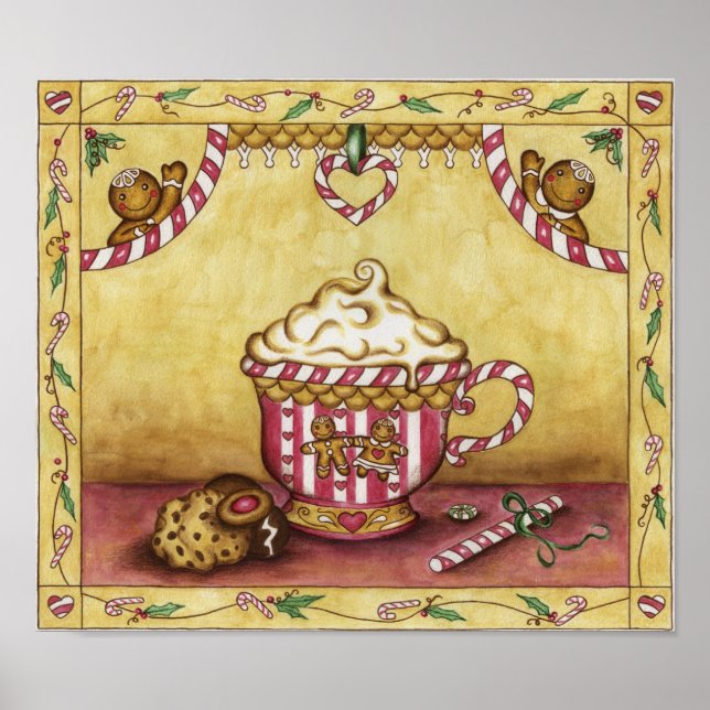 Pôster Cartaz de Café de Pão de Mel (Frente)