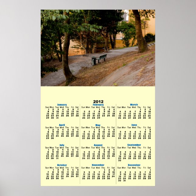 Poster Cartaz de calendário de 2012 de banco (Frente)