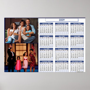 PÔSTER CARTAZ DE CALENDÁRIO DO OBAMA