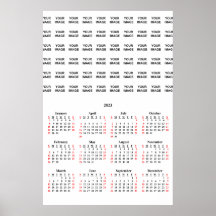 Cartaz de Calendário Personalizado 2023 Crie o Seu