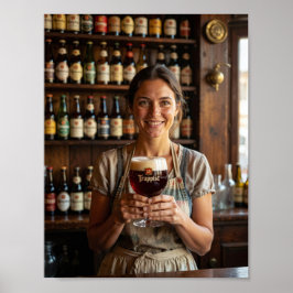 Poster Cartaz de Calor e Boas-Vindas de Taberna Belga