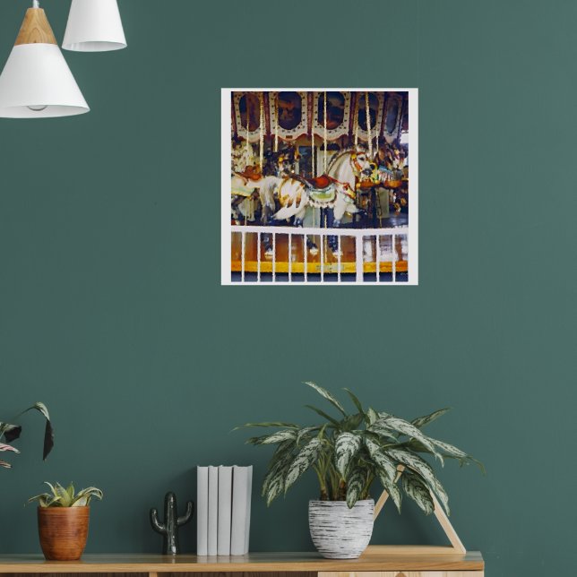 Poster Cartaz de carrossel em óleo (Sala de Estar 1)