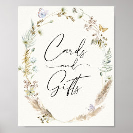 Poster Cartaz de Cartões e Presentes Boho Butterflies