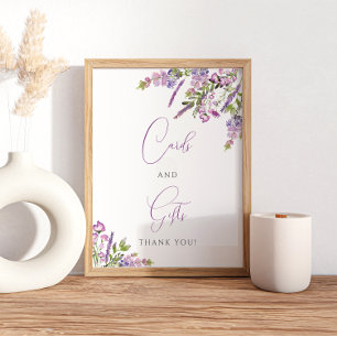 Poster Cartaz de Cartões e Presentes de Lavanda Roxa em A