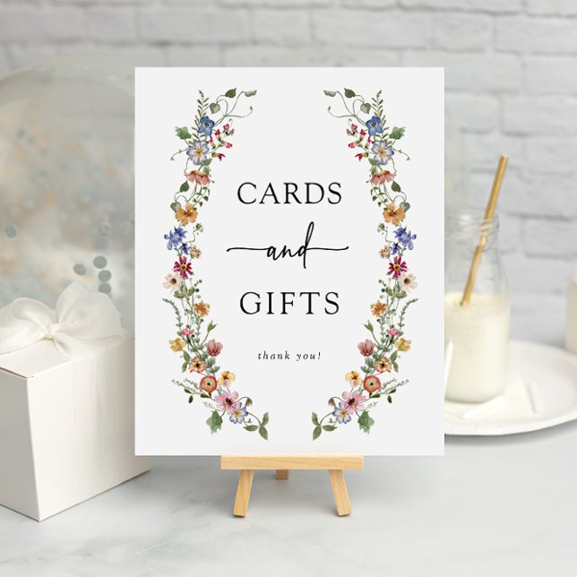 Poster Cartaz de Cartões e Presentes Florais Coloridos (Colorful Floral Cards and Gifts Poster by Painted Paperie
)