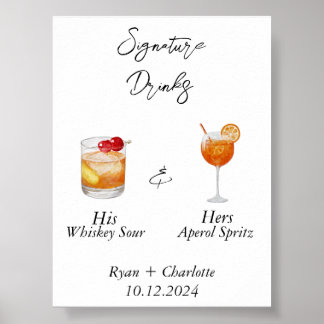 Poster Cartaz de Casamento - Coquetéis Personalizados Del