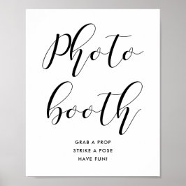 Poster Cartaz de casamento da cabine fotográfica