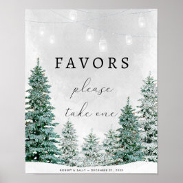 Poster cartaz de casamento da floresta rusta de inverno