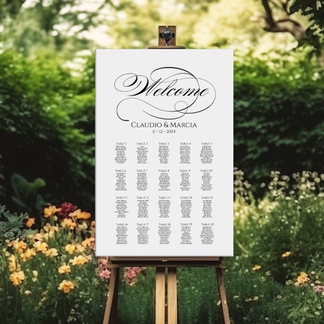 Poster Cartaz de casamento elegante, caligrafia elegante (Criador carregado)