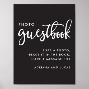 Poster Cartaz de Casamento Livro de Visitas de Fotos com