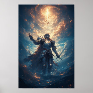 Poster Cartaz de Cavaleiro de Fantasia Épica