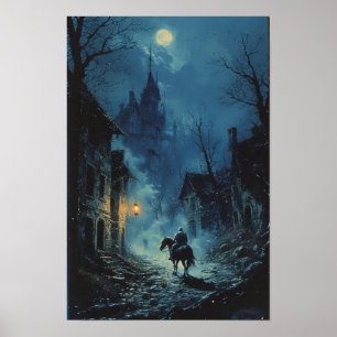 Poster Cartaz de Cavaleiro de Fantasia Sombria