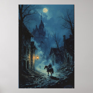 Poster Cartaz de Cavaleiro de Fantasia Sombria