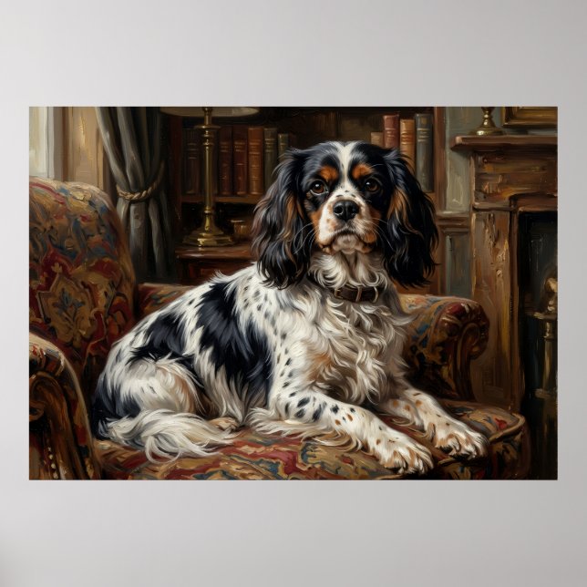 Poster Cartaz de Cavalier King Charles Spaniel na Sala de (Frente)