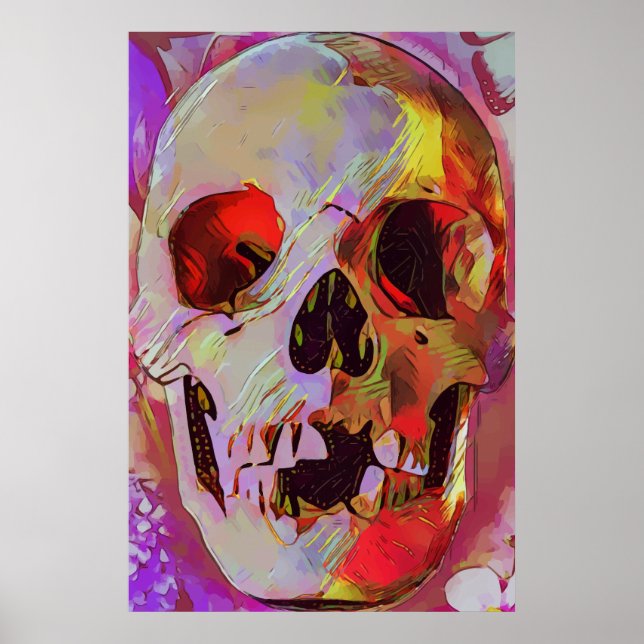 Poster Cartaz de Caveira (Frente)