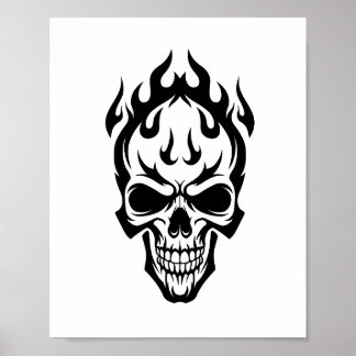 Poster Cartaz de Caveira com Entrelaçamento Celta Intrica