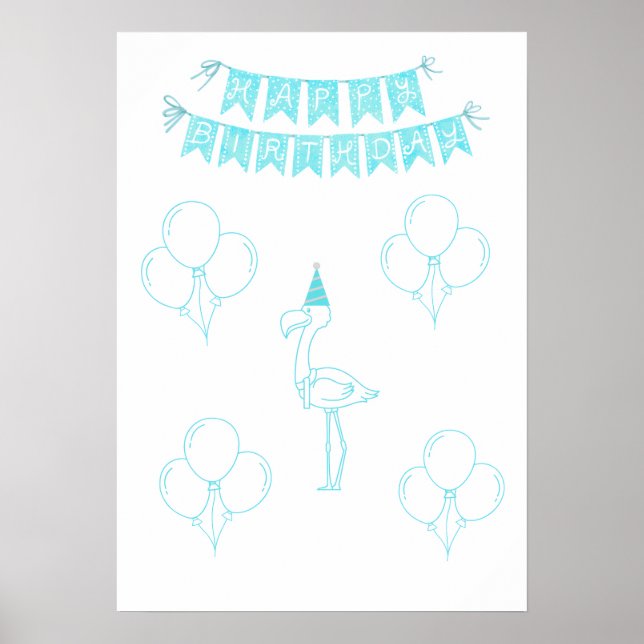 Poster Cartaz de Celebração de Aniversário (Frente)