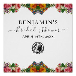 Pôster Cartaz de Celebração de Chá de Noiva Personalizado