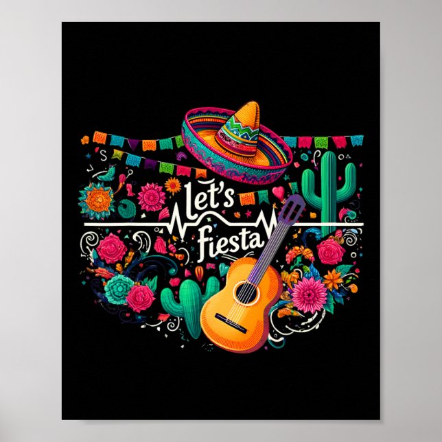 Poster Cartaz de Celebração do Partido Mexicano Fiesta, v (Frente)