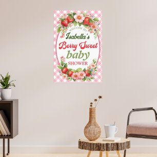 Poster Cartaz de Chá de Bebê Berry Sweet