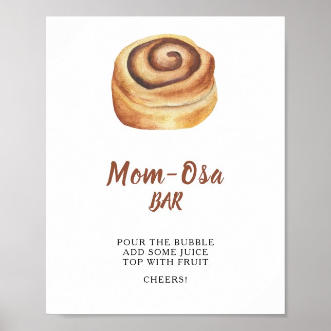 Poster Cartaz de chá de bebê Bun - Bar Mimosa (Frente)