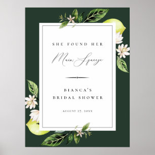 Poster Cartaz de Chá de Noiva Limões Botânicos Espremedur