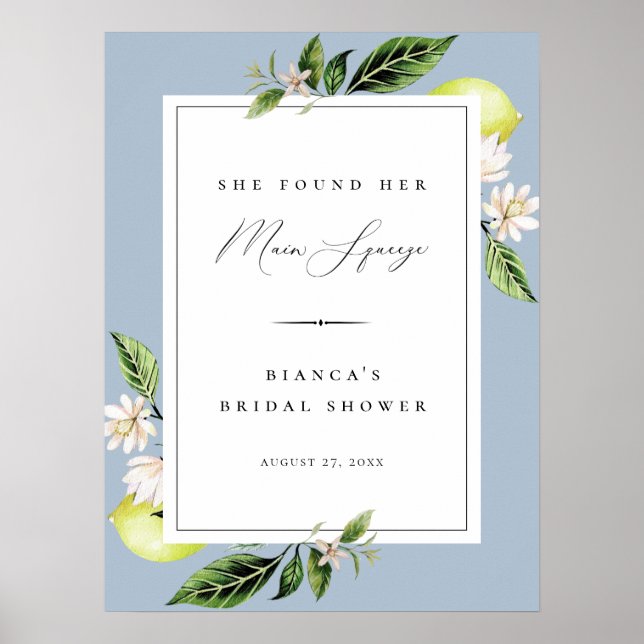 Poster Cartaz de Chá de Panela Botanical Lemons Main Sque (Frente)