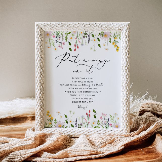 Poster Cartaz de chá de panela com flores silvestres não  (Criador carregado)