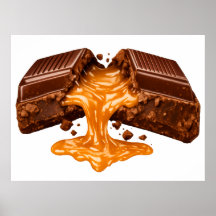 Cartaz de Chocolate Caramelo Derretendo