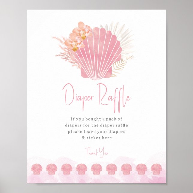 Poster Cartaz de Churrasco de Bebê Sorteio de Fraldas Boh (Frente)