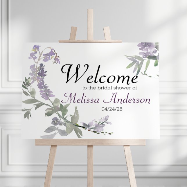 Poster Cartaz de Chuva de Lavanda com Flores Silvestres e (Criador carregado)