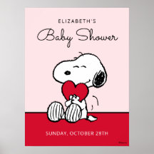Cartaz de Chuvade de Bebê Snoopy | Pequeno Querido