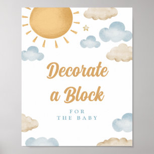 Poster Cartaz de Chuvinha de Amor Decore um Bloco Chá de