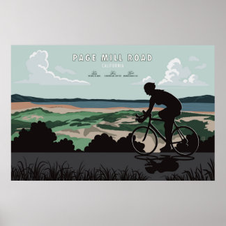 Poster Cartaz de Ciclismo da Page Mill Road