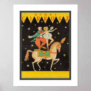 POSTER CARTAZ DE CIRCO HÚNGARO DE 1960 VINTAGE