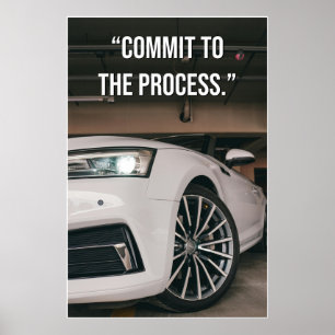 Poster Cartaz de Citação 'Comprometer-se com o Processo'