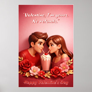 Poster Cartaz de Citação de Amor do Dia dos Namorados