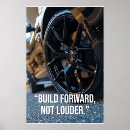 Poster Cartaz de Citação de Carro Construa para Frente, N