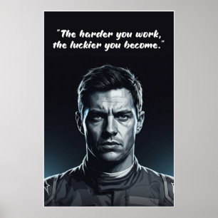 Poster Cartaz de Citação de Hülkenberg – Trabalho Duro Cr