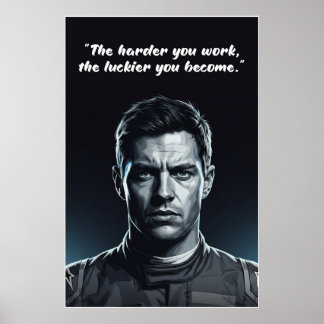 Poster Cartaz de Citação de Hülkenberg – Trabalho Duro Cr