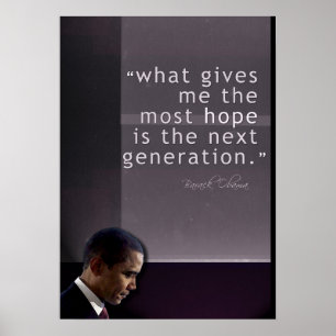 Pôster Cartaz de Citação de Obama