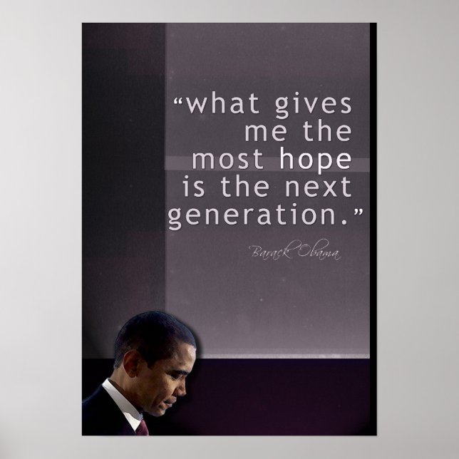 Pôster Cartaz de Citação de Obama (Frente)