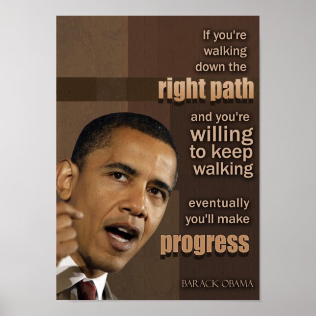 Poster Cartaz de Citação de Obama (Frente)
