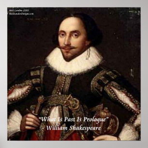 Pôster Cartaz de Citação de Shakespeare & "Passado/Prólog