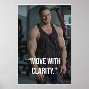 Poster Cartaz de Citação de Treinamento com Clareza