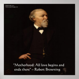 Pôster Cartaz de Citação Famosa de Robert Browning sobre